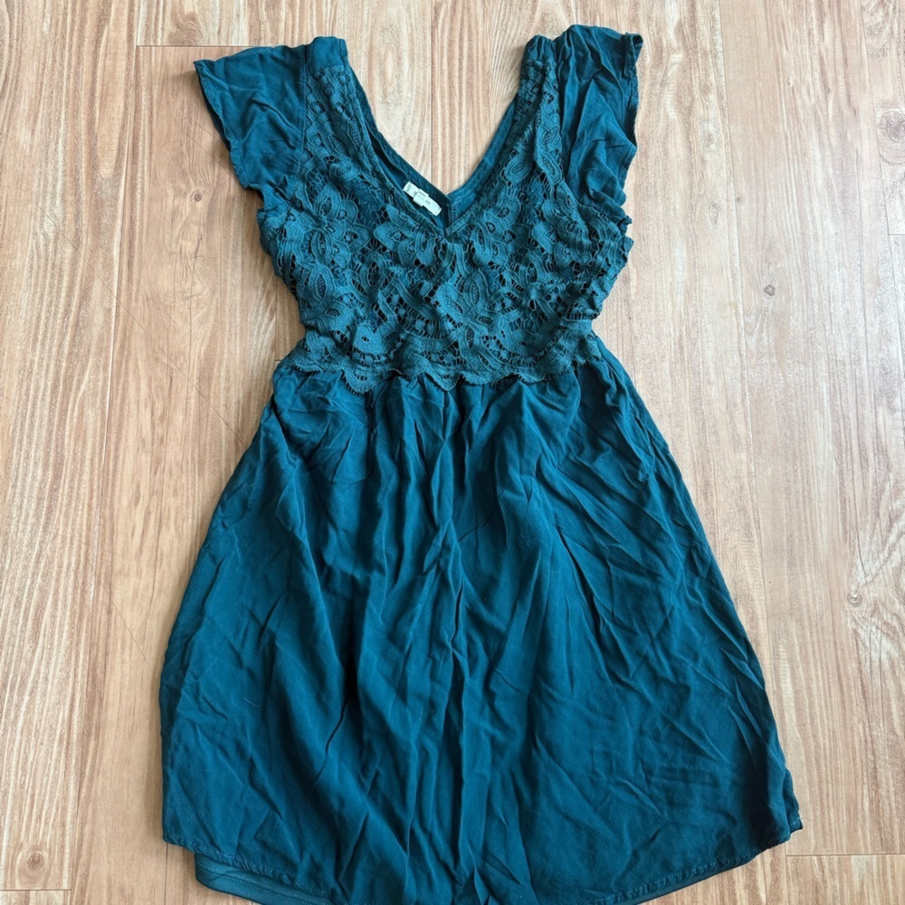 Maurices Teal Lace Skater Dress - Picture 8 of 8